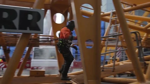 Development of the coal-fired power station Stock Footage 137230385