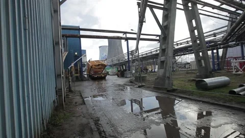 Development of the coal-fired power station Stock Footage 137230485