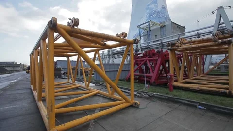 Development of the coal-fired power station Stock Footage 137230890