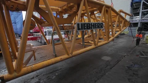 Development of the coal-fired power station Stock Footage 137232711