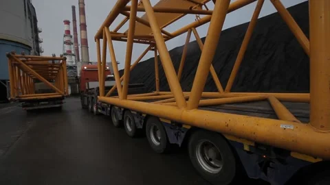 Development of the coal-fired power station Stock Footage 137240350