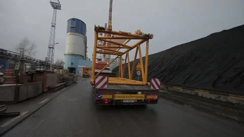 Development of the coal-fired power station Stock Footage 137240760