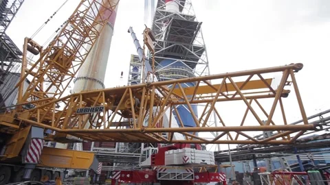 Development of the coal-fired power station Stock Footage 137290236