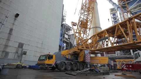 Development of the coal-fired power station Stock Footage 137290616