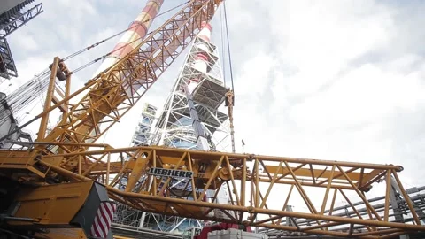 Development of the coal-fired power station Stock Footage 137290961