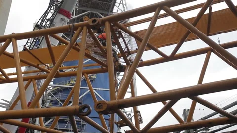 Development of the coal-fired power station Stock Footage 137291537