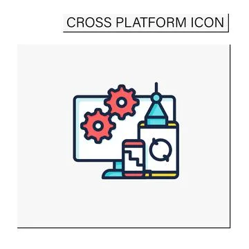Development color icon 스톡 일러스트
