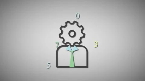 Development colored fading effect mp4 video Stock Illustration