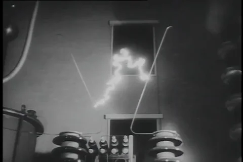 Development command studies man-made lightning - 1956 Stock Footage 99085246
