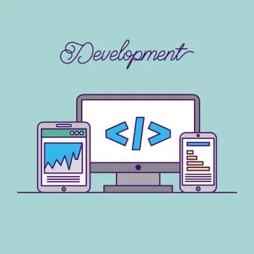 Development computer codes Illustrazione stock