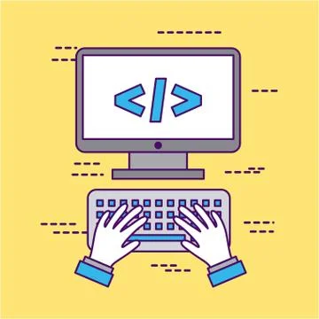 Development computer codes Stock Illustration