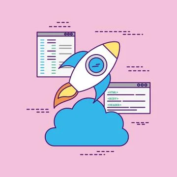 Development computer codes 스톡 일러스트