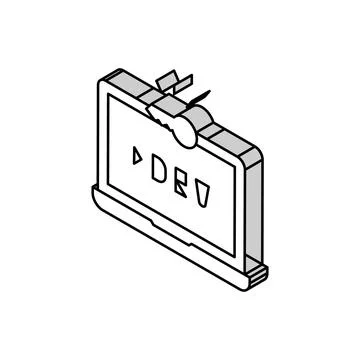 Development computer software isometric icon vector illustration Stock Illustration