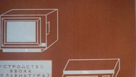 Development of computer technology. THE USSR. 1980s (100) Stock Footage 235851078