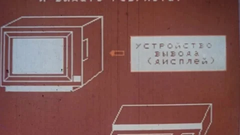 Development of computer technology. THE USSR. 1980s (101) Stock Footage 235851223