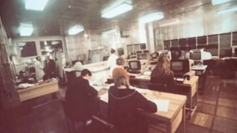 Development of computer technology. THE USSR. 1980s (104) Stock Footage 235851303