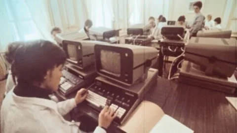 Development of computer technology. THE USSR. 1980s (114) Stock Footage 235851761