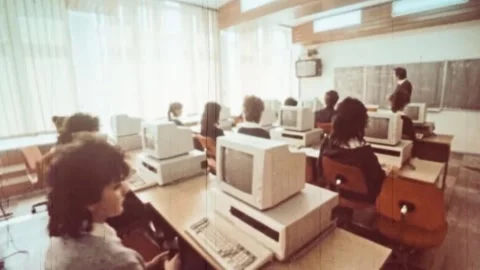 Development of computer technology. THE USSR. 1980s (122) Stock Footage 235852353