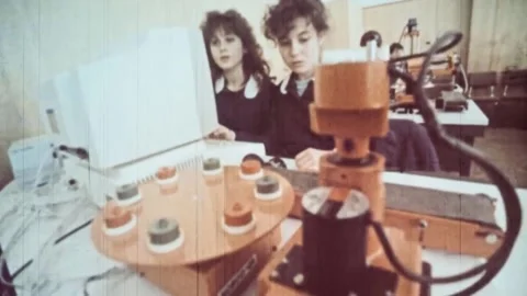 Development of computer technology. THE USSR. 1980s (128) Stock Footage 235852672