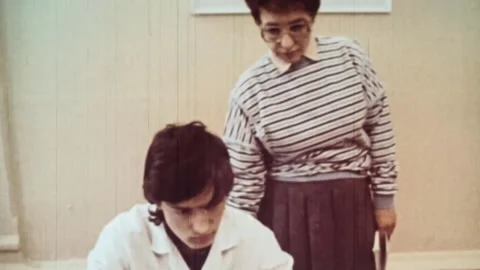 Development of computer technology. THE USSR. 1980s (132) Stock Footage 235853037