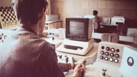 Development of computer technology. THE USSR. 1980s (133) Stock Footage 235853193