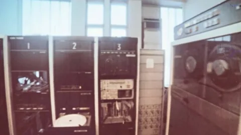 Development of computer technology. THE USSR. 1980s (140) Stock Footage 235853765