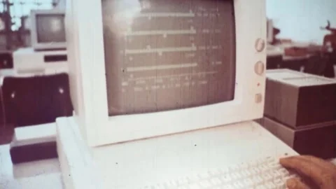 Development of computer technology. THE USSR. 1980s (143) Stock Footage 235853884