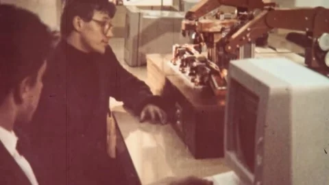 Development of computer technology. THE USSR. 1980s (85) Stock Footage 235854717