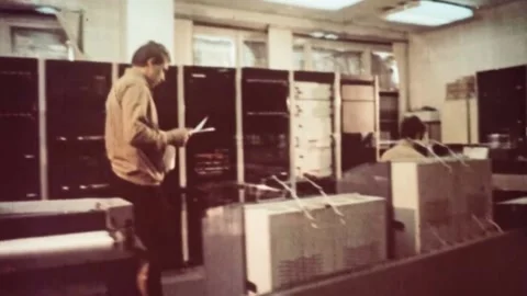 Development of computer technology. THE USSR. 1980s (87) Stock Footage 235854897