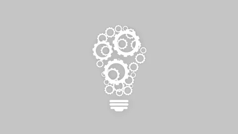 Development concept bulb and gears Stock Footage 95856444