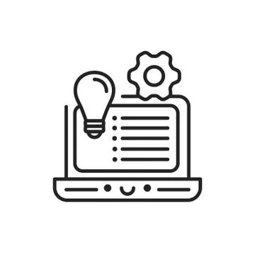 Development concept event line black icon. Event management. Sign for web pag Illustrazione stock