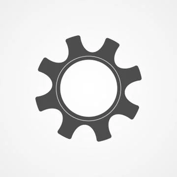 Development concept gray silhouette gear or cog Stock Illustration