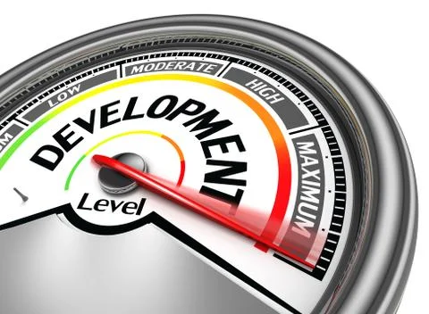 Development conceptual meter Stock Illustration