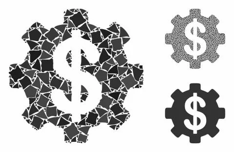 Development cost Composition Icon of Ragged Elements Illustrazione stock