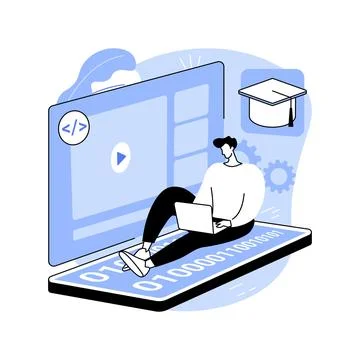 Development course isolated cartoon vector illustrations. Stock Illustration