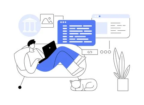 Development course isolated cartoon vector illustrations. Stockillustratie