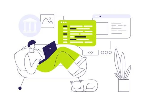 Development course isolated cartoon vector illustrations. Stockillustratie