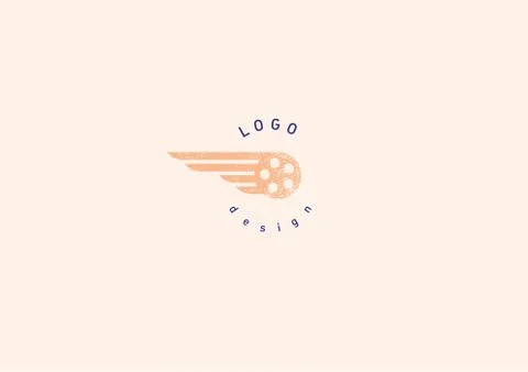 Development Creative geometric bright logo flying video イラスト素材