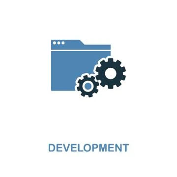 Development creative icon in two colors. Premium style design from web Stock Illustration