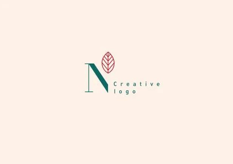 Development of creative logo typography letter n 스톡 일러스트