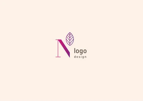 Development of creative logo typography letter n Stock Illustration