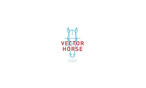 Development creative logo vector horse Illustrazione stock