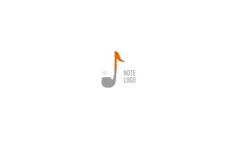 Development creative musical note logo Illustrazione stock