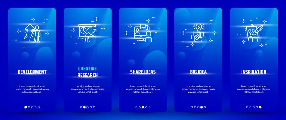 Development, Creative research, Share ideas, Big idea, Inspiration Vertical 스톡 일러스트