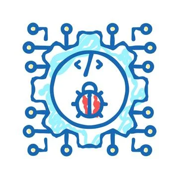 Development debug icon doodle illustration イラスト素材