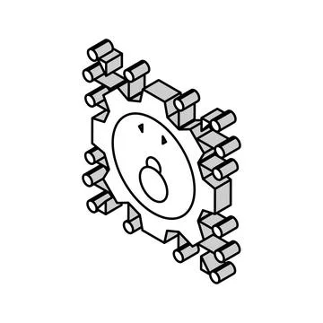 Development debug isometric icon vector illustration Illustrazione stock