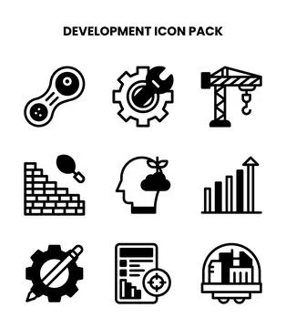 Development DuoTone Icons Pack Ilustración de archivo