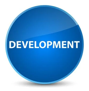 Development elegant blue round button 库存插图
