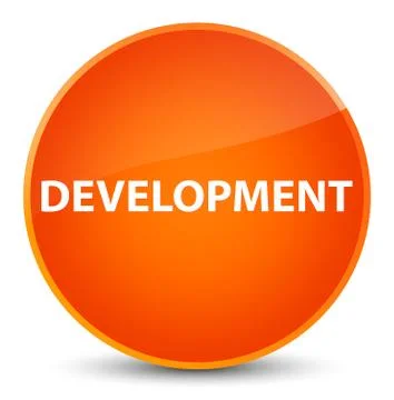 Development elegant orange round button Illustrazione stock