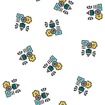 Development erp software vector seamless pattern Stock Illustration